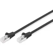 Digitus DB-160144-100-S, 10 m, Cat6, SF/UTP (S-FTP), RJ-45, RJ-45, Musta