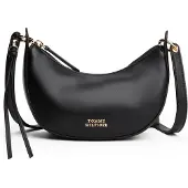 Tommy Hilfiger Moon Crossbody-laukku Nahka 19 cm Musta
