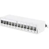Digitus MODULAR DESKTOP PATCH PANEL, SHIELDED 12-PORT, LIGHT GREY (DN-93706)