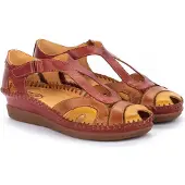 Pikolinos for woman. W8K-1569C1 Leather Shoes Cadaques red (41), 3 to 5 cm, Velcro, Casual