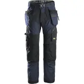 Snickers Workwear Snickers 6902 FlexiWork+ navy/mustat riipputaskuhousut