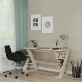 Hobby Hall Työpöytä, Lungo, 140x73x60 cm, vaalea tammi