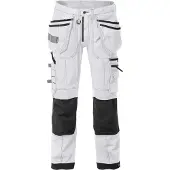 Fristads Hantverkarbyxa stretch 2530 CYD Vit/Svart C46