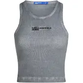 Karl lagerfeld Jeans Washed Ribbed Hihaton T-paita