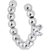 Lykken Casuals pallokuvioitu ear cuff hopeakorvakoru zirkonia