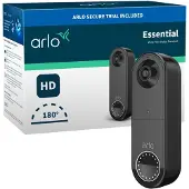 Arlo video-ovikello Wi-Fi, musta