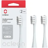 Oclean Professional Clean harjaspäät 2 kpl, hopea