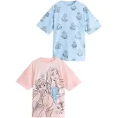 Next Yöpaita 'Frozen' vaaleansininen / roosa / musta