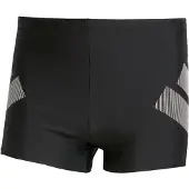 Adidas Urheilu-uimahousut 'Big Bars' harmaa / musta / valkoinen