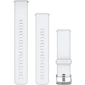 Garmin Quick Release silikoniranneke 22 mm, valkoinen/hopea