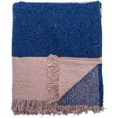 Bloomingville Cadeo Plaid, sininen, kierrätetty puuvillaa