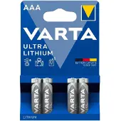 Varta Lithium Ultra -litiumparisto, 4 kpl AAA (LR03) paristoa