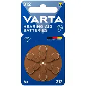 Varta 312 kuulokojeen paristo, 6 kpl