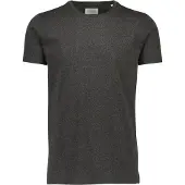 Lindbergh Mouliné O-Neck Tee S/S - Black - S