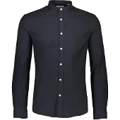 Lindbergh Yarn Dyed Oxford Superflex Shirt L/S - Black - M