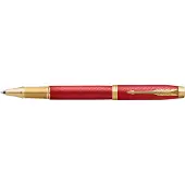 Parker IM Premium, Kuulakärkikynän kiinnitys painamalla paikalleen, Kulta, Punainen, Musta, Messinki, Lakka, Hienojakoinen (2143647)