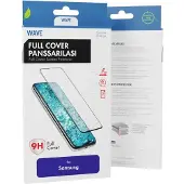Wave Full Cover -panssarilasi, Samsung Galaxy A14 / A14 5G, musta kehys