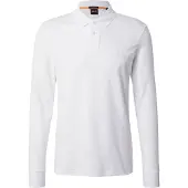 BOSS for man. 50507704 Slim fit polo shirt in white piqué (XL), Casual, Cotton, Classic, Long sleeve
