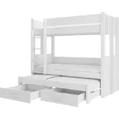ADRK Furniture Kerrossänky Artema patjoilla, 90x200 cm, valkoinen