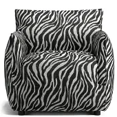 Decotique Le Petite Nojatuoli Zebra / Valkoinen - Nojatuolit Chenillekangas Musta - 11103202