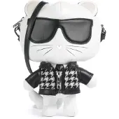 Karl Lagerfeld Olkalaukku 'IKON-Choupette' ecru / musta / valkoinen