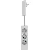 Evoline Plug 3-Osainen jatkojohto 1,5 M, valkoinen