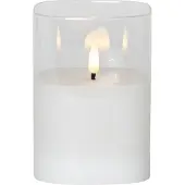 Star Trading 063-93 Flamme 9X12,5CM LED-Kynttilä, läpinäkyvä