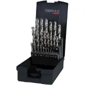 Terrax HSS-G DIN338 25-os. 1-13mm metalliporanteräsarja