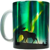 Happy Orange Aurora Borealis muki vihreä