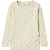 Lil´ Atelier Nmfgago Ls Slim Top Lil Noos - Cream - 116