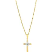 Top Gold hopeinen timanttileikattu risti 13x23mm kullattu 5250901509