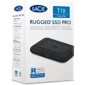 LaCie 1TB Rugged SSD Pro, ulkoinen SSD-levy, Thunderbolt 3, musta