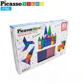 PicassoTiles Diamond Series Magnetic Tiles 63-osainen magneettinen rakennussarja