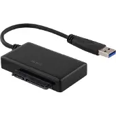 Deltaco – Sovitin USB 3.0 - SATA 6Gb/s, sov. 2,5" kiintolevyille, musta (USB3-SATA6G2)