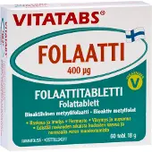 Vitatabs Folaatti 400 µg 60 tabl. ravintolisä