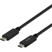 Deltaco Latauskaapeli USB-C - USB-C, 1 m, musta