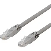 Deltaco – U/UTP Cat6a laitekaapeli, 1,5m, 500MHz, LSZH, harmaa (TP-611AU)
