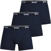 BOSS for man. 50475282 Pack of 3 navy logo boxers (S), Homewear, Cotton