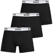 BOSS Bokserishortsit 'Power' vaaleanharmaa / musta / valkoinen