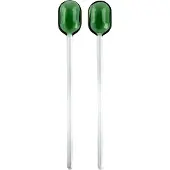 Muurla salaattiottimet lasi 2-pakkaus Green-clear