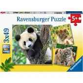 Ravensburger Panda, Lion And Tiger 3x49p palapeli