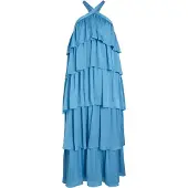 Vila Vifiluka H/N S/L Ankle Dress/Dc/R/Bfs - Blue - 36