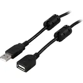 Deltaco häiriösuojattu USB 2.0 jatkokaapeli