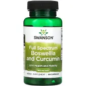 Swanson Health Täydellisesti spektrinen Boswellia ja Kurkumiini, 300 mg - 60 kapselia
