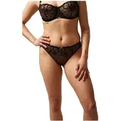 Chantelle Fleurs Tanga - Black - 40