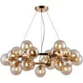 Maytoni Riippuvalaisin lasi Dallas, himmennettävä, Messinki/kulta, Olohuone/ruokailutila, Lasi, Design