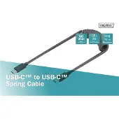 Digitus USB - TYPE C TO USB - TYPE C SPRING CABLE, TPU (AK-300431-006-S)