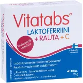 Vitatabs Laktoferriini + Rauta + C Laktoferriini-rauta-c-vitamiinikapseli 40 kaps
