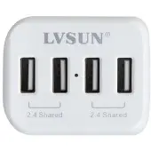 Lvsun LS-4UHW 4-porttinen USB-laturi