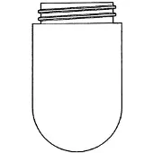 TekniskBelysnings Industri Cylinder glass / stable glass sandblasted 84.5 mm thread